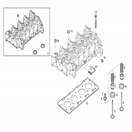 Silindir Kapağı NEF LB90 LB115 LB110 695 SR 580